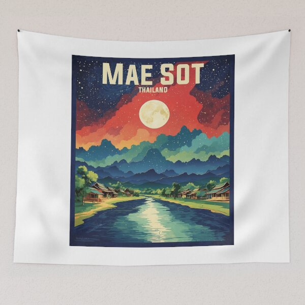 Item preview, Mae Sot Thailand Vintage Travel Tourism  designed and sold by TravelersGems.