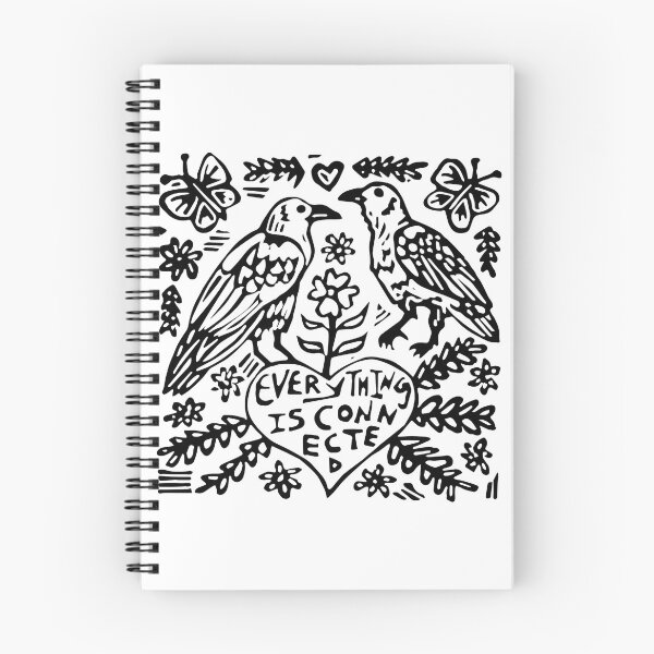 Item preview, Ravens: "Everything is Connected" Linocut Image designed and sold by SarahFullerArt.