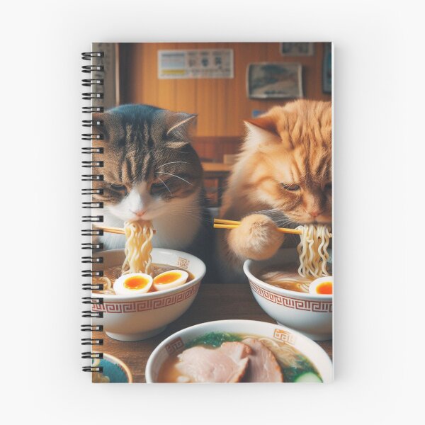 Item preview, Cats eating ramen for lunch designed and sold by ThePepper603.