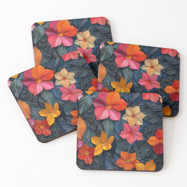 Item preview, Sarbitrarium Leaves and Colorful Flowers designed and sold by 33wolvesdesigns.