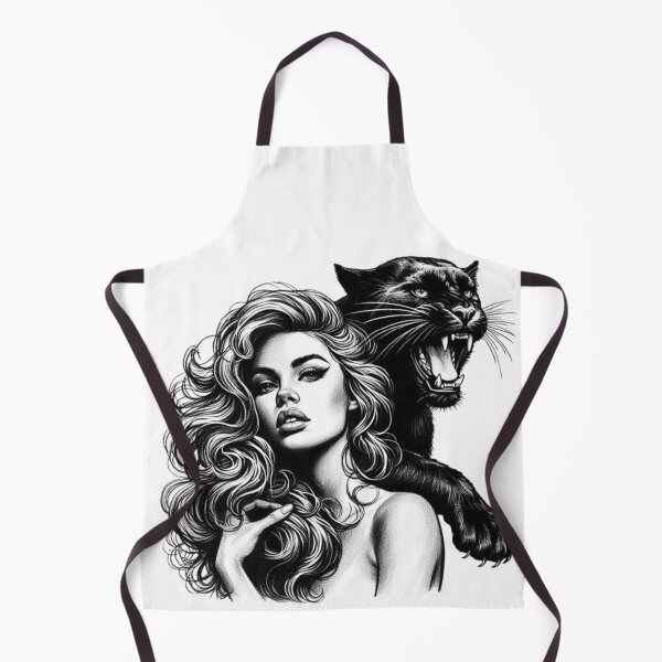 Item preview, “Feminine power incarnate: a woman and her black panther” designed and sold by CHRIST5000.
