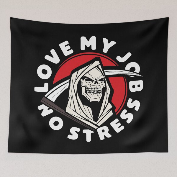 Item preview, Funny Death Love my Job No Stress Halloween designed and sold by wingstar.