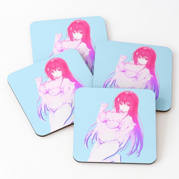 Item preview, Sexy Anime Bikini Girl Aesthetic 3 Magenta Purple Neon Ombre designed and sold by MikaseSan.