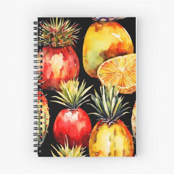 Item preview, watercolor of repeating patterns of fruit designed and sold by soulfulpalette.