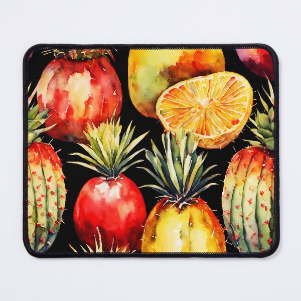 Item preview, watercolor of repeating patterns of fruit designed and sold by soulfulpalette.