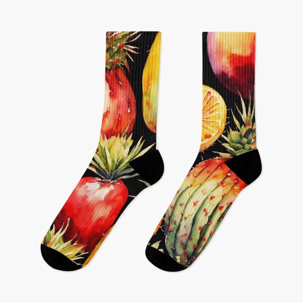 Item preview, watercolor of repeating patterns of fruit designed and sold by soulfulpalette.