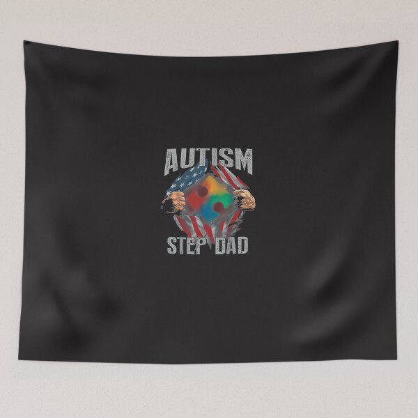 Item preview, Autism Step Dad American Flag Autism Awareness designed and sold by GuillermoWMoody.