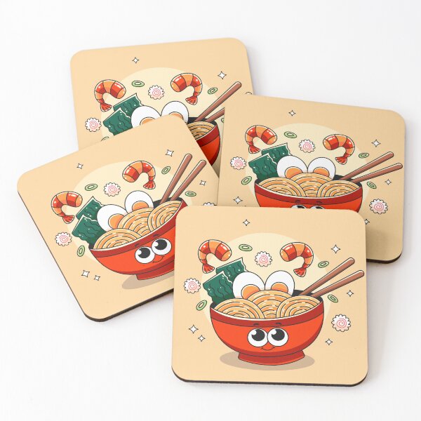 Item preview, Happy Ramen cartoon sticker  designed and sold by tqueen.