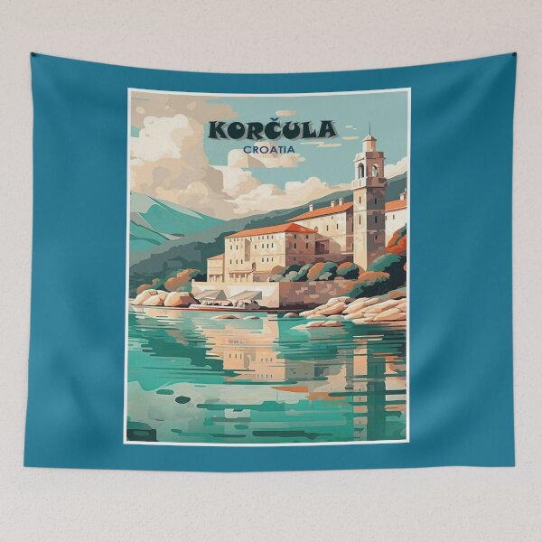 Item preview, Korcula Croatia :Travel and Tourism Advertising Print designed and sold by posterbobs.
