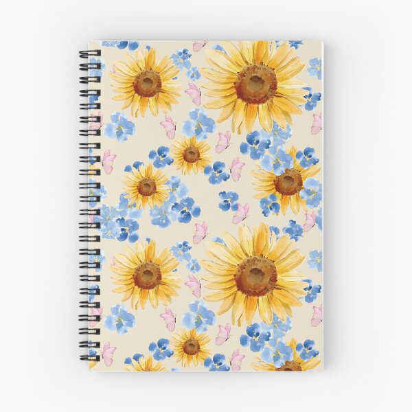 Item preview, Sunflower Blue flower Butterfly pattern designed and sold by Neeshki.
