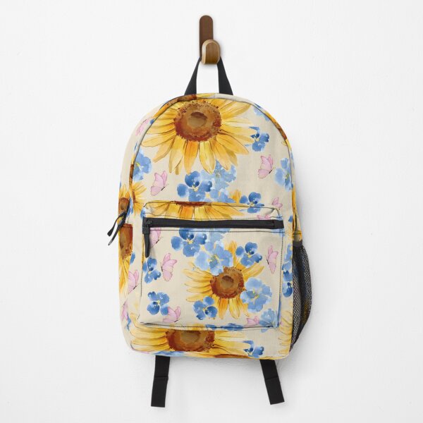 Item preview, Sunflower Blue flower Butterfly pattern designed and sold by Neeshki.