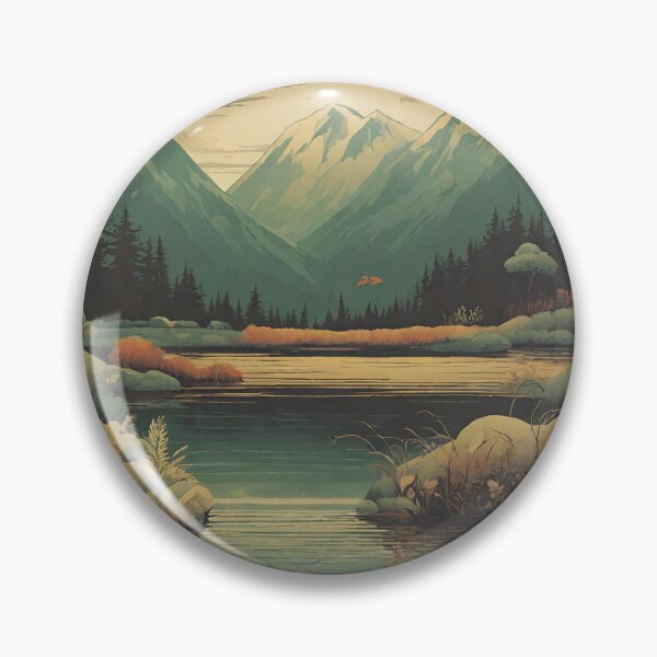 Item preview, Lakeside Serenity Amidst the Peaks designed and sold by WiboActual.