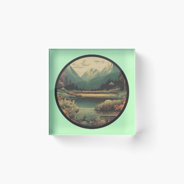 Item preview, Lakeside Serenity Amidst the Peaks designed and sold by WiboActual.