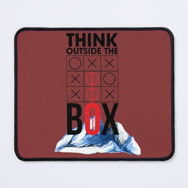 Item preview, Think Outside The Box funny cool Motivational Quote Typography Quotes Vector with design Mountain designed and sold by ArtBySaih.