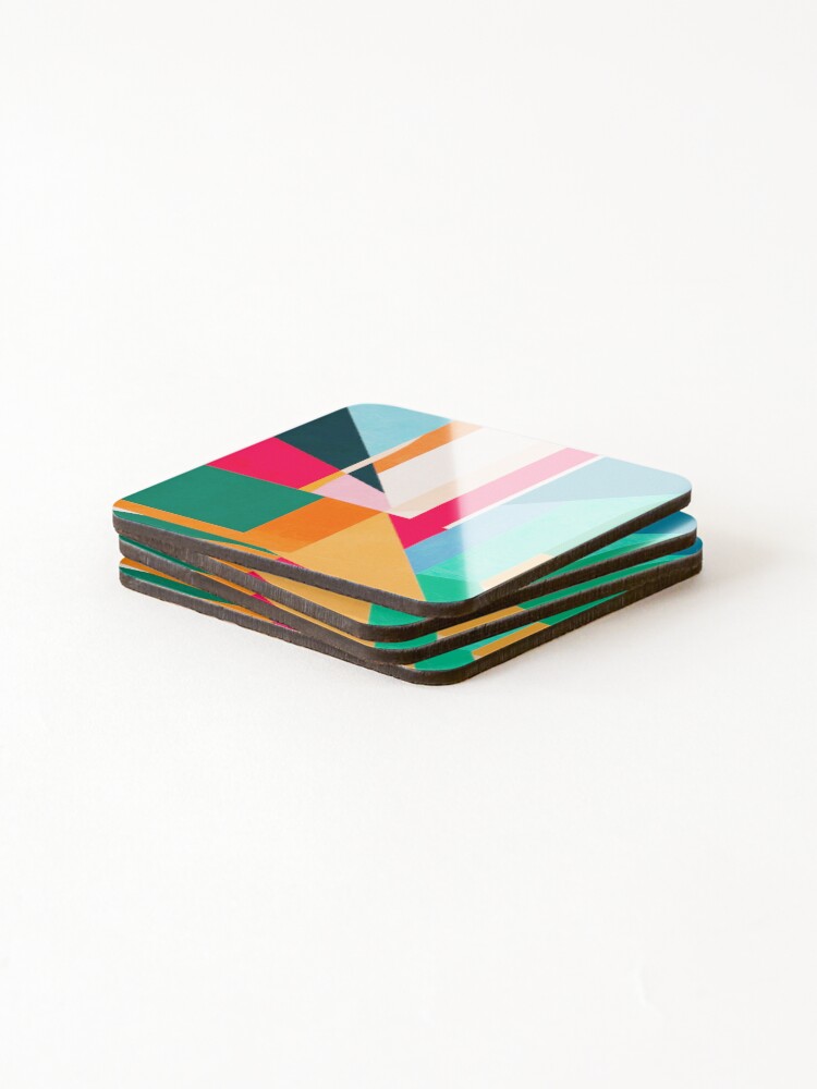 Thumbnail 4 of 5, Coasters (Set of 4), Geometric Pattern designed and sold by timegraf.
