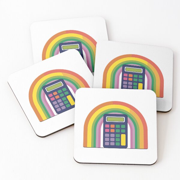 Item preview, Calculator with rainbow colors symbolizing LGBTQ pride designed and sold by FWLKIT.