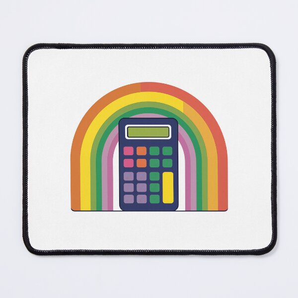 Item preview, Calculator with rainbow colors symbolizing LGBTQ pride designed and sold by FWLKIT.