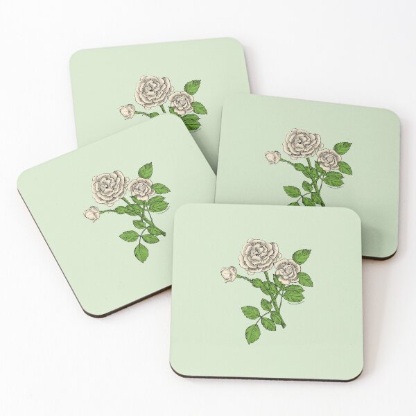 Item preview, Cream Rosette Rose Bloom Double 16-25 Petals In 3+ Rows designed and sold by zenithcreative.