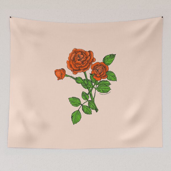 Item preview, Orange Rosette Rose Bloom Double 16-25 Petals In 3+ Rows designed and sold by Rachael Taylor.