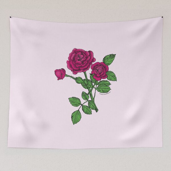 Item preview, Deep Pink Rosette Rose Bloom Double 16-25 Petals In 3+ Rows designed and sold by Rachael Taylor.