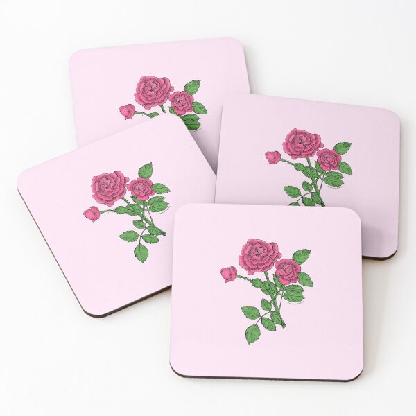Item preview, Mid Pink Rosette Rose Bloom Double 16-25 Petals In 3+ Rows designed and sold by zenithcreative.