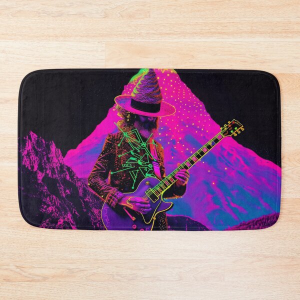 Item preview, Black Light Guitar Wizard Psychedelic Art: Unleash Your Inner Rockstar designed and sold by Mystikos Art.
