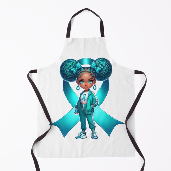 Item preview, Chibi Wearing Teal Tracksuit Teal Awareness Ribbon designed and sold by aprilsims.