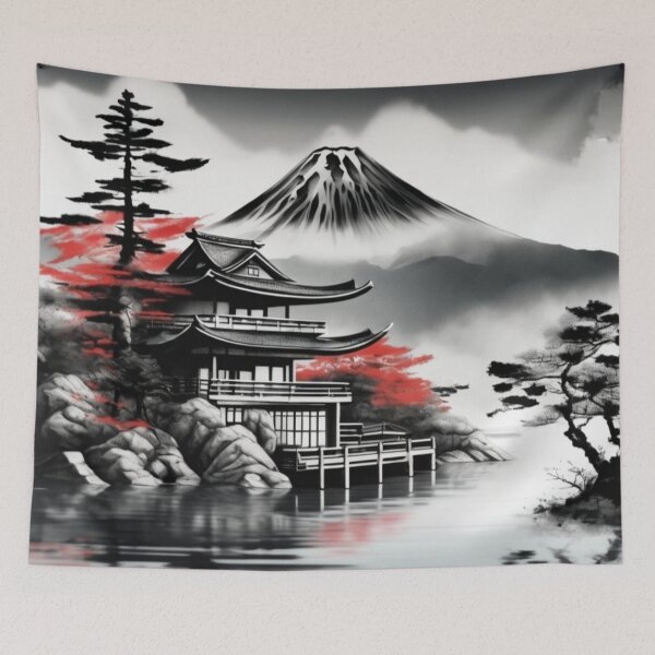 Item preview, Sumi-e Japan Yukunesu Art designed and sold by Ameliatra Design.