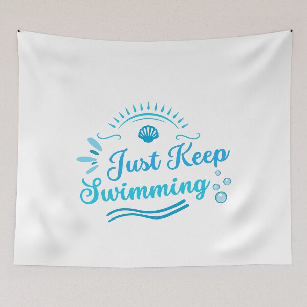 Item preview, Just keep Swimming Swimmer Quote Summer Beach designed and sold by TeeVibesshop.