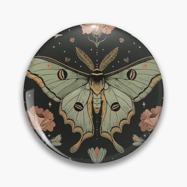 Item preview, Botanical Witchy Luna Moth Witchcraft Academia Moon Phases designed and sold by MediTees.