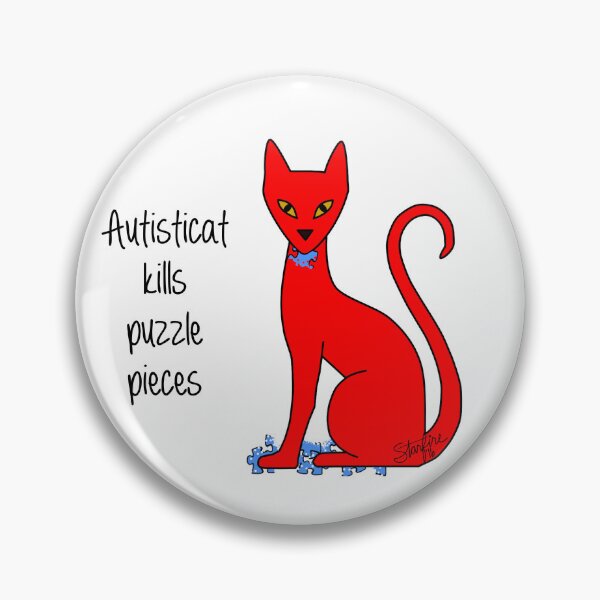 Item preview, Autisticat kills puzzle pieces designed and sold by Starfire Studio.