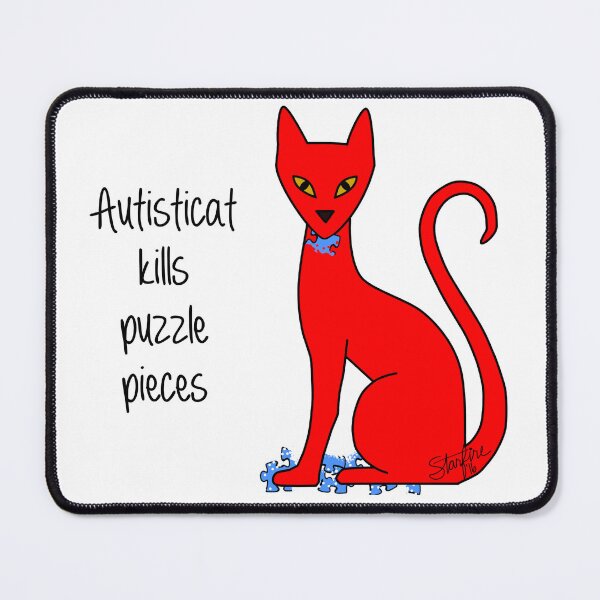 Item preview, Autisticat kills puzzle pieces designed and sold by Starfire Studio.