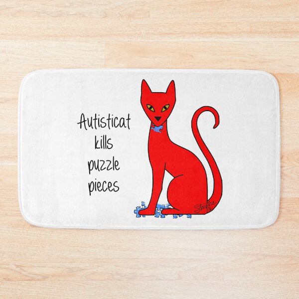 Item preview, Autisticat kills puzzle pieces designed and sold by Starfire Studio.