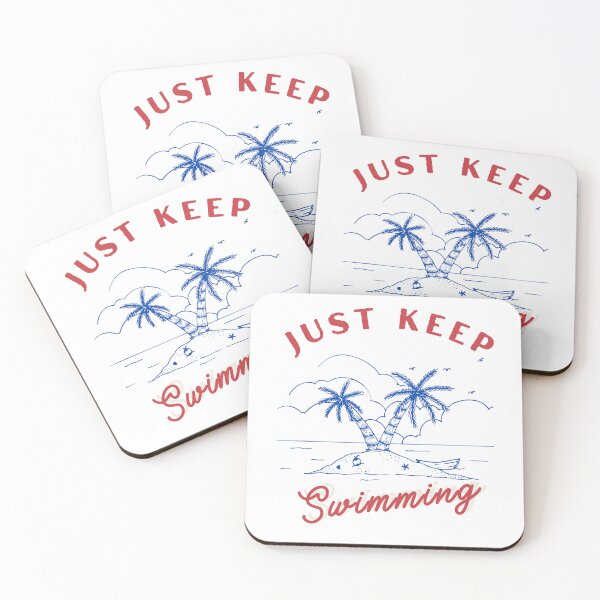 Item preview,  Just keep Swimming Swimmer Quote Summer Beach designed and sold by TeeVibesshop.