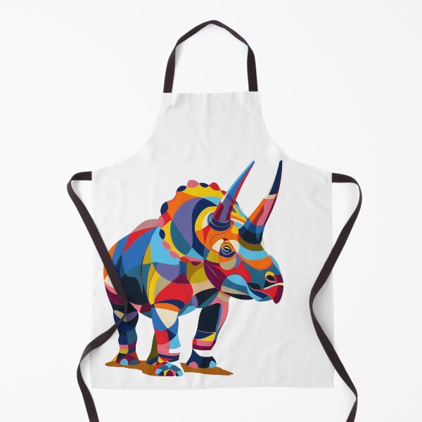 Aperçu de l'œuvre Oeuvre abstraite vibrante de tricératops créée et vendue par duanduan-art.