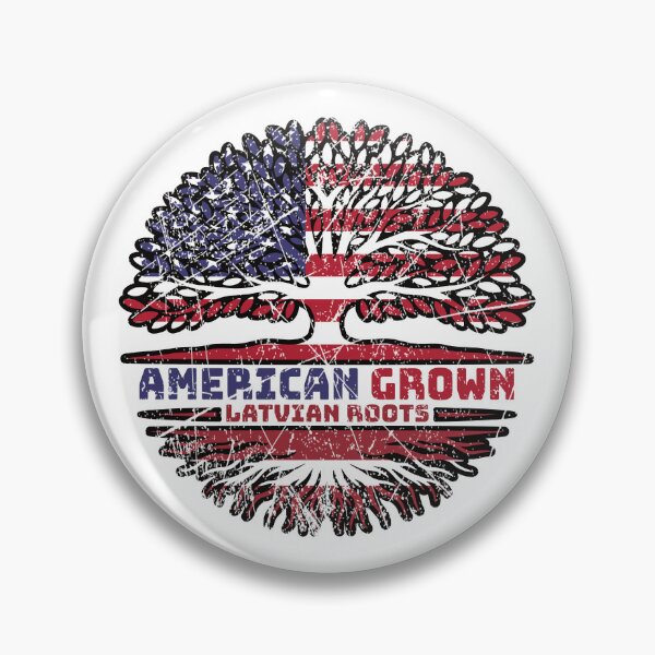 Item preview, Latvia Latvian US American USA United States Tree Roots Flag designed and sold by FlagX.