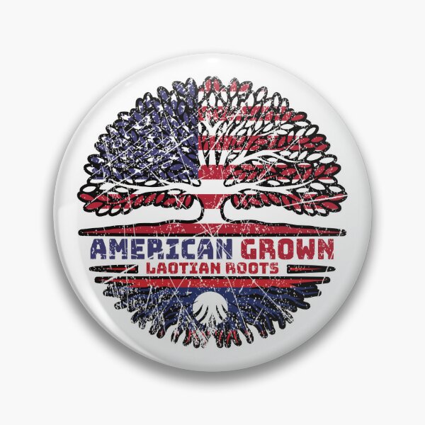 Item preview, Laos Laotian US American USA United States Tree Roots Flag designed and sold by FlagX.