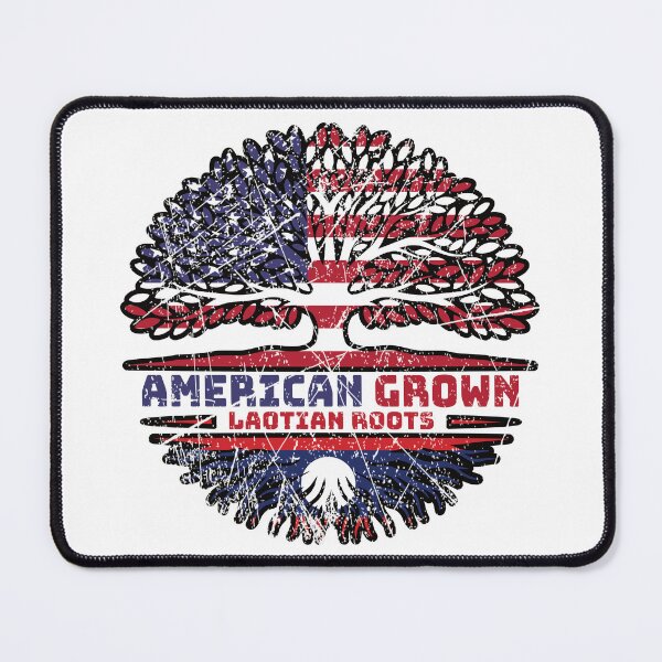 Item preview, Laos Laotian US American USA United States Tree Roots Flag designed and sold by FlagX.