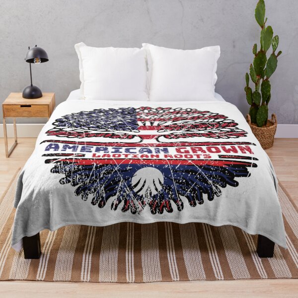 Item preview, Laos Laotian US American USA United States Tree Roots Flag designed and sold by FlagX.