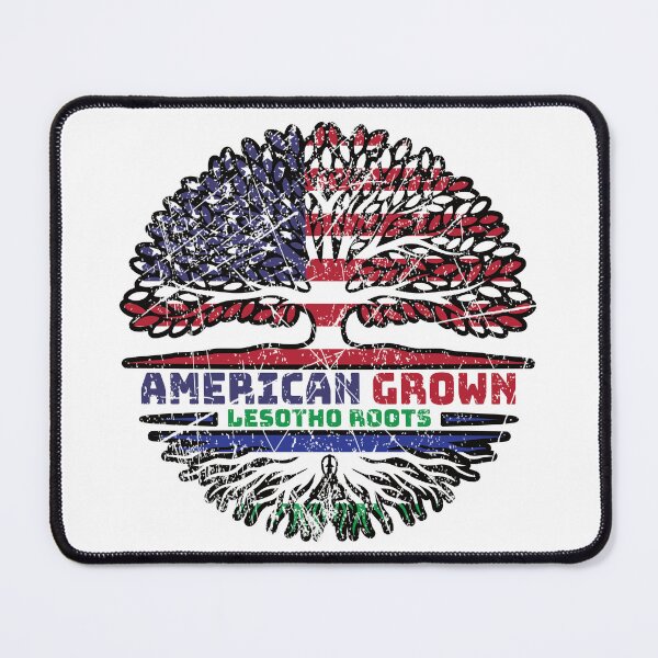 Item preview, Lesotho American USA Tree Roots Flag designed and sold by FlagX.