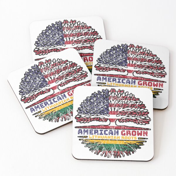 Item preview, Lithuania Lithuanian US American USA United States Tree Roots Flag designed and sold by FlagX.