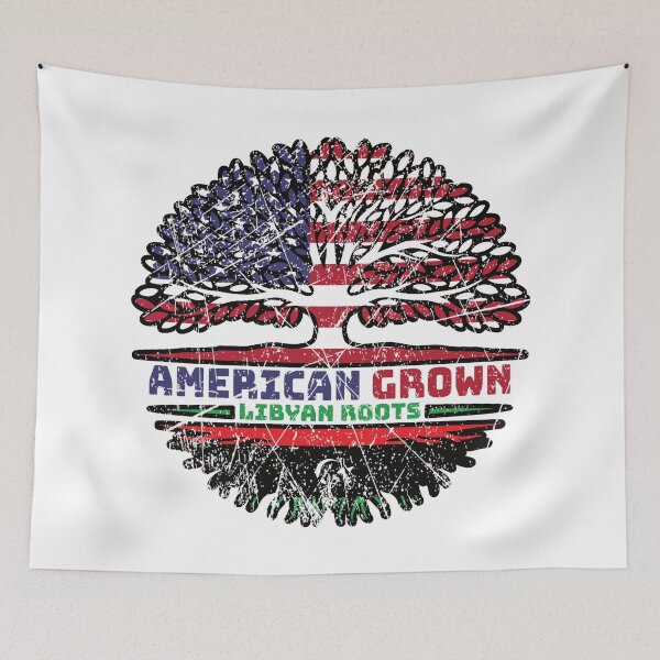 Item preview, Libya Libyan US American USA United States Tree Roots Flag designed and sold by FlagX.