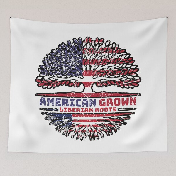 Item preview, Liberia Liberian US American USA United States Tree Roots Flag designed and sold by FlagX.