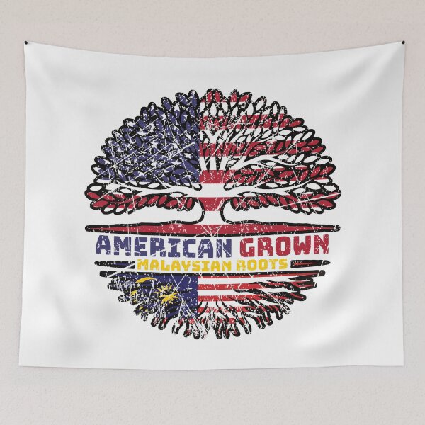 Item preview, Malaysia Malaysian US American USA United States Tree Roots Flag designed and sold by FlagX.