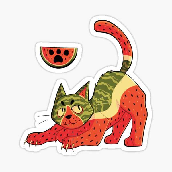 Item preview, Watermelon Kitty Cat designed and sold by kitriddled.