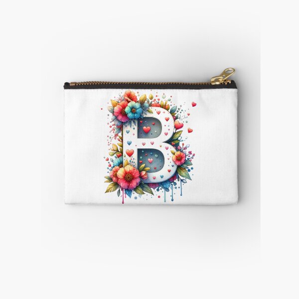 Item preview, The Letter B with Flowers and Hearts designed and sold by PassionforLove.