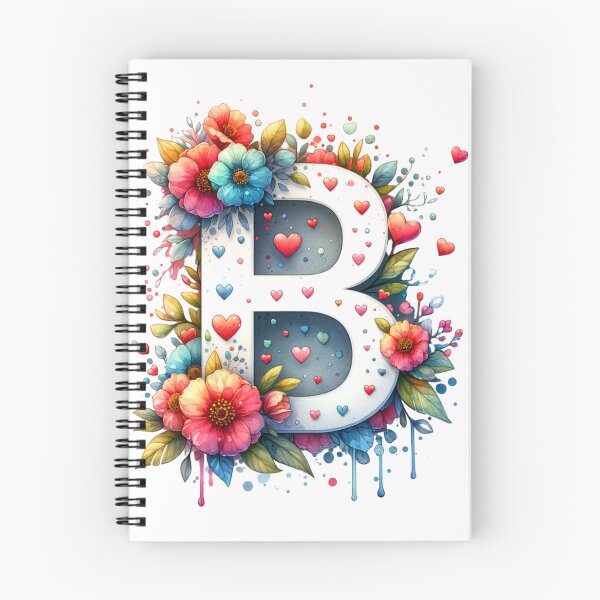 Item preview, The Letter B with Flowers and Hearts designed and sold by PassionforLove.