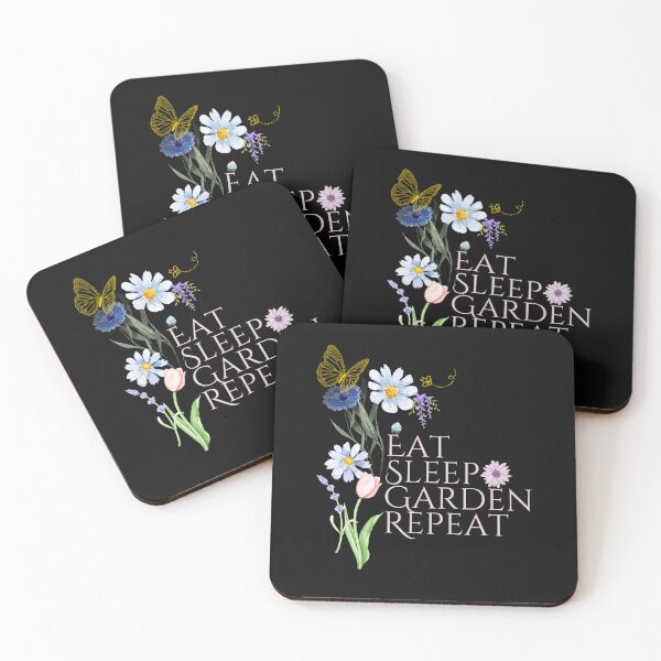 Item preview, Eat Sleep Garden Repeat Colorful Flowers Design designed and sold by EarthArtDesigns.