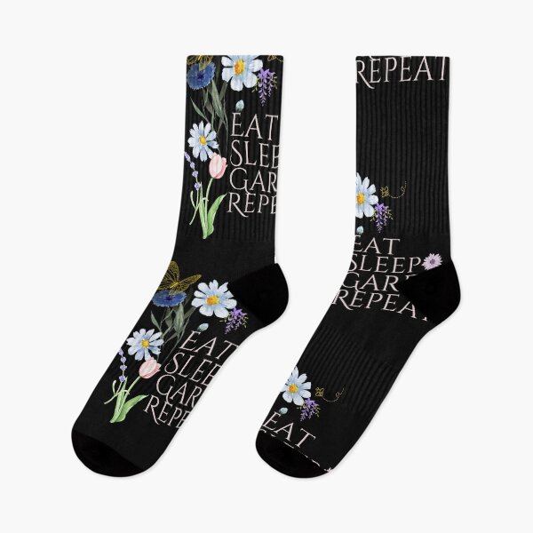 Item preview, Eat Sleep Garden Repeat Colorful Flowers Design designed and sold by EarthArtDesigns.
