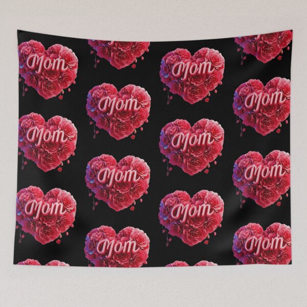 Item preview, For Mom 2024: 3D Heart of Red Flowers designed and sold by sofia1971.
